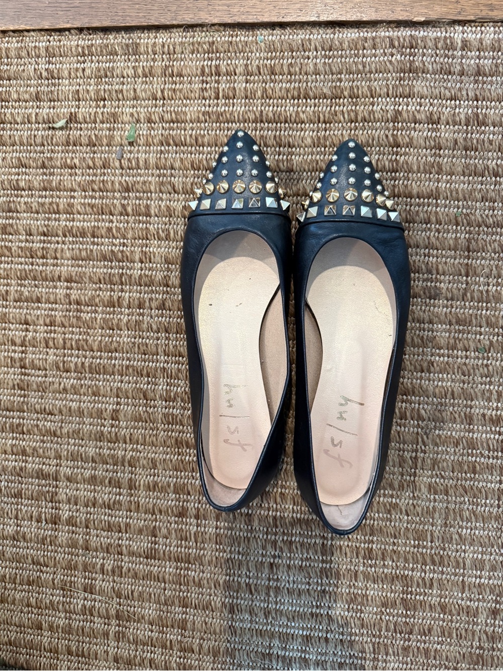 FSNY French sole NY black point ballet flats